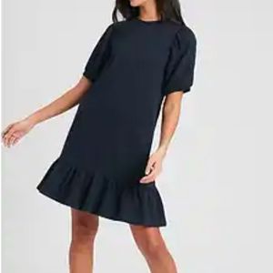 Banana republic sz M puff sleve knit dress Navy